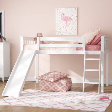 Kittitas twin low loft bed with staircase harriet deals bee bed frame